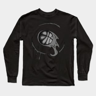 Vector Basketball Fireball Long Sleeve T-Shirt